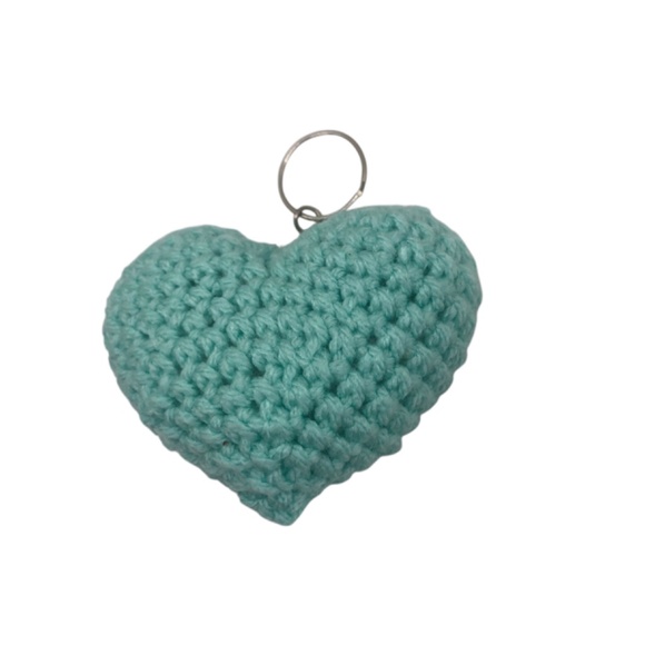 Crochet Heart Keychain, Bag Accessories, Heart Bag Charm - Picture 11 of 13